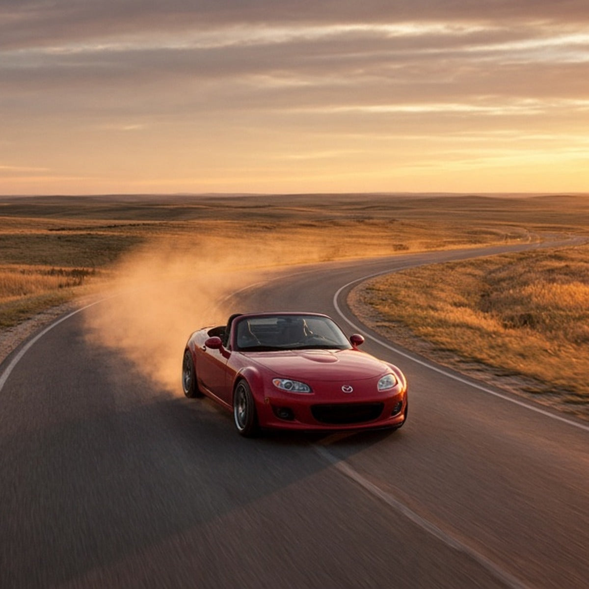 Cold Air Intake Mazda Miata MX5 (2006-2009) with 2.0L Engine Red - Mazda MX-5 Miata 2006-2015 driving fast