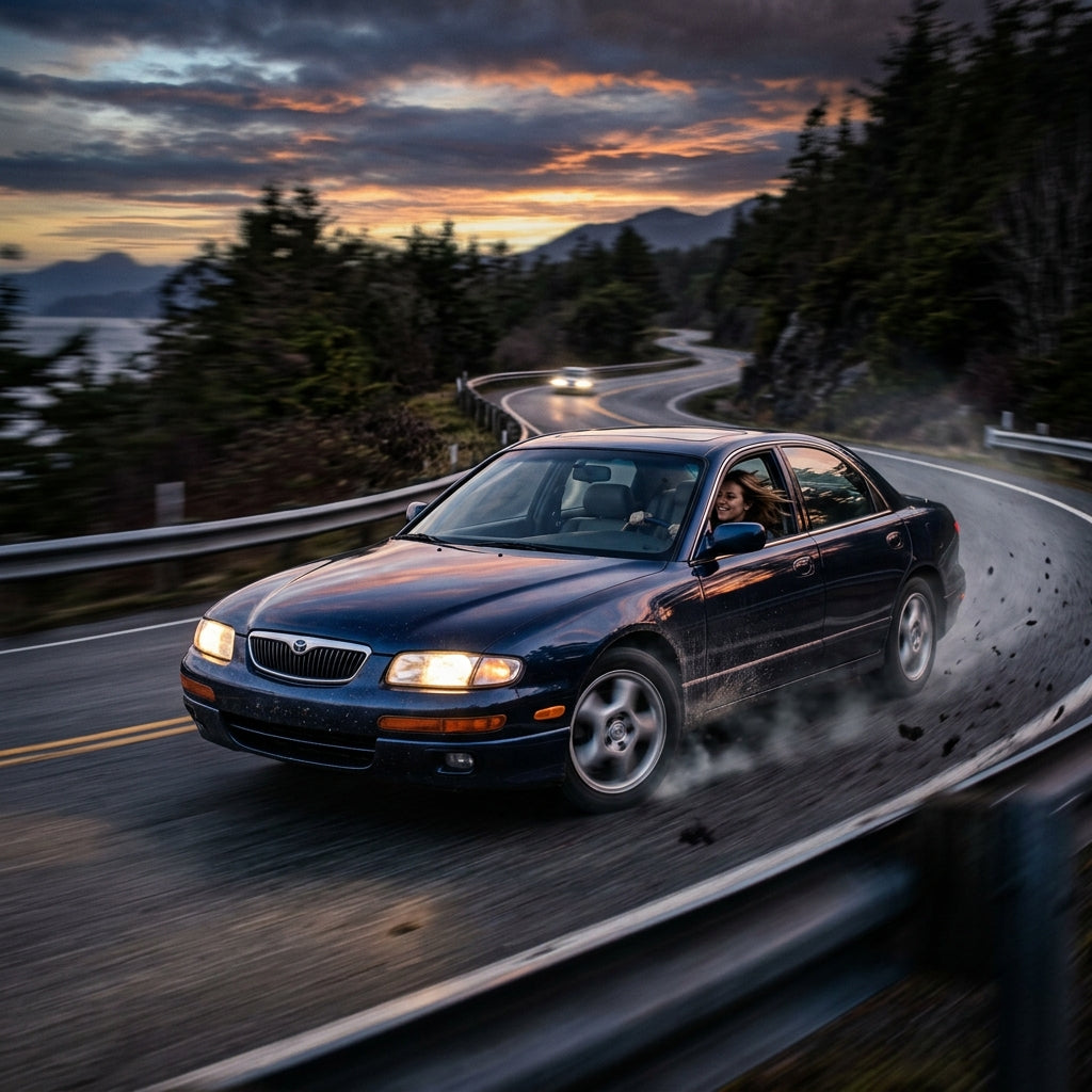 Action Shot: Mazda Millenia Driving Fast
