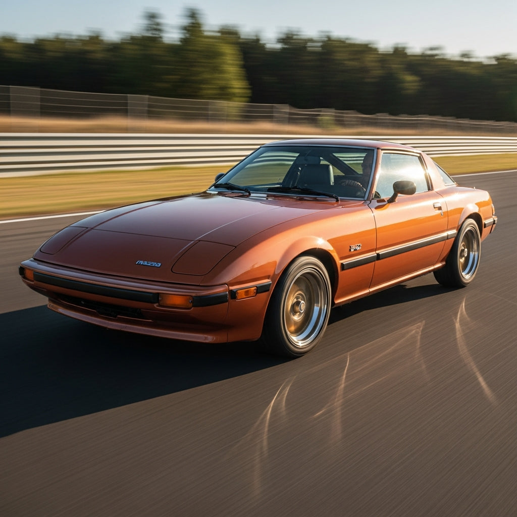Action Shot: Mazda RX-7 Driving Fast