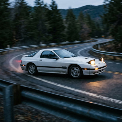 Action Shot: Mazda RX-7 Driving Fast