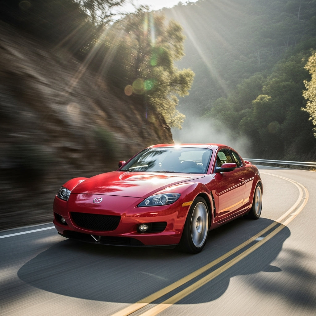 Action Shot: Mazda RX-8 Driving Fast