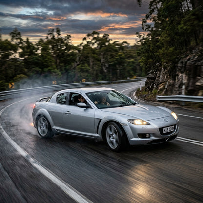 Action Shot: Mazda RX-8 Driving Fast