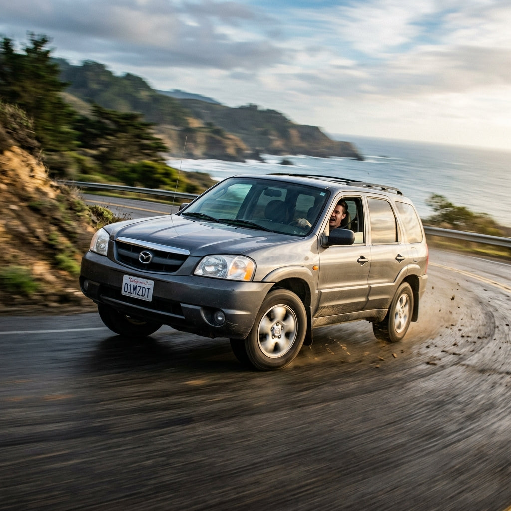 Action Shot: Mazda Tribute Driving Fast