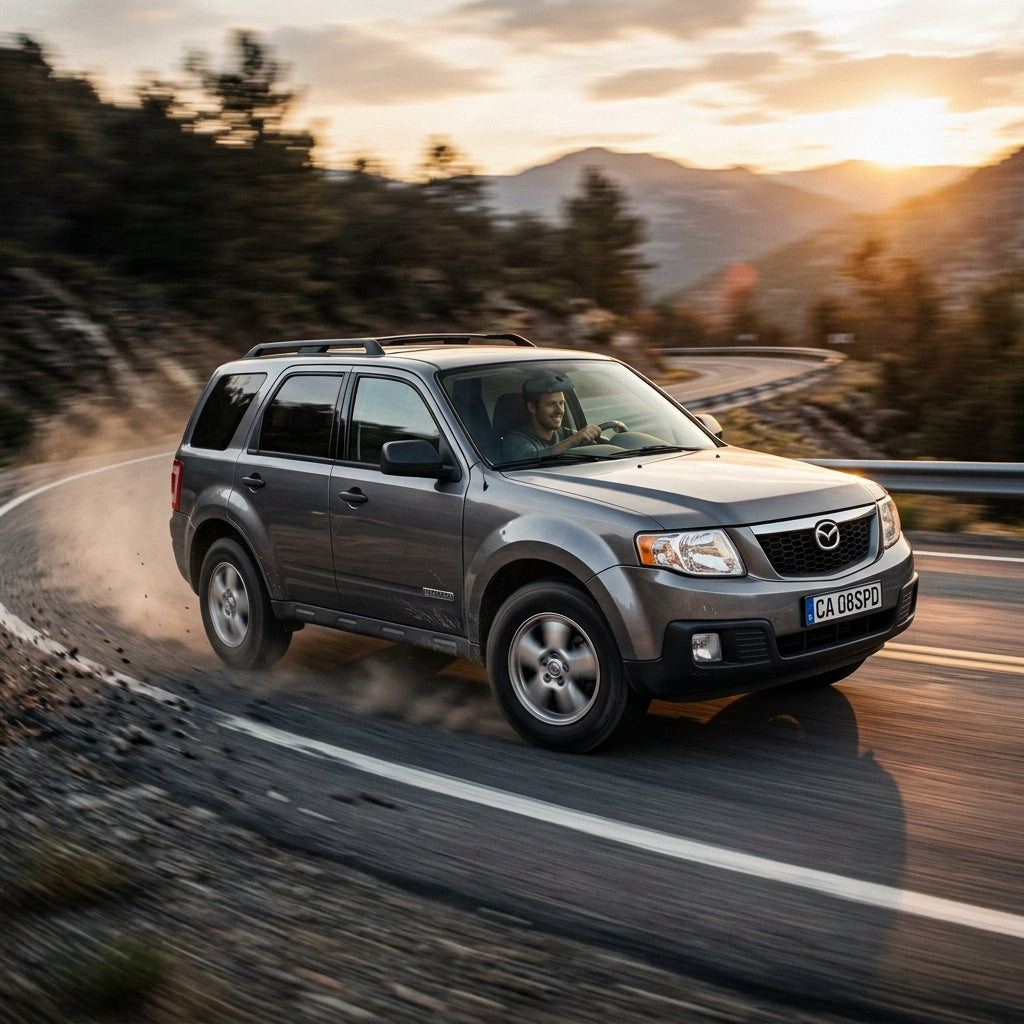 Action Shot: Mazda Tribute Driving Fast