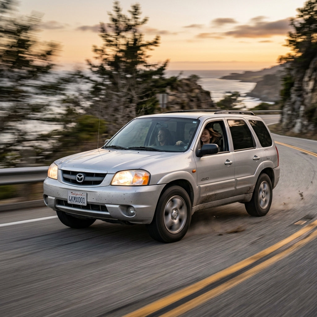 Action Shot: Mazda Tribute Driving Fast
