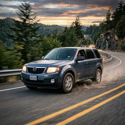 Action Shot: Mazda Tribute Driving Fast