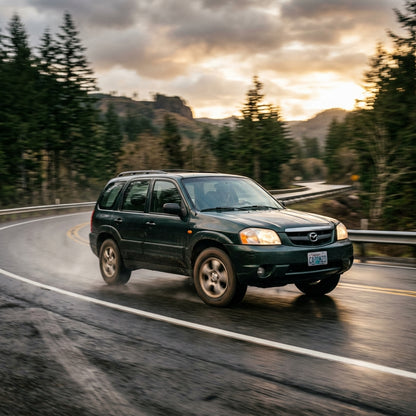 Action Shot: Mazda Tribute Driving Fast