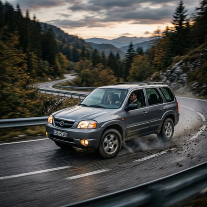 Action Shot: Mazda Tribute Driving Fast