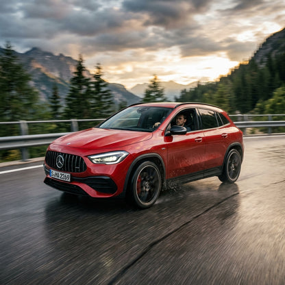 Action Shot: Mercedes Benz A-Class,CLA-Class,GLA-Class Driving Fast
