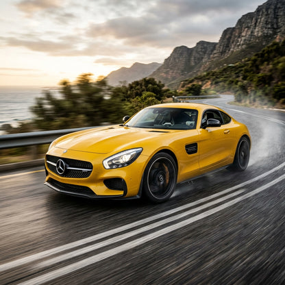 Action Shot: Mercedes Benz AMG GT Driving Fast