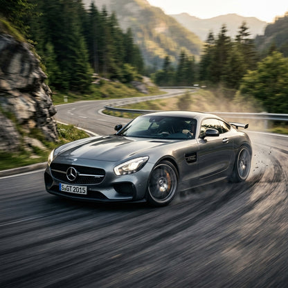 Action Shot: Mercedes Benz AMG GT Driving Fast