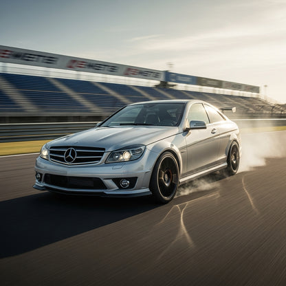 Action Shot: Mercedes Benz C-Class Driving Fast