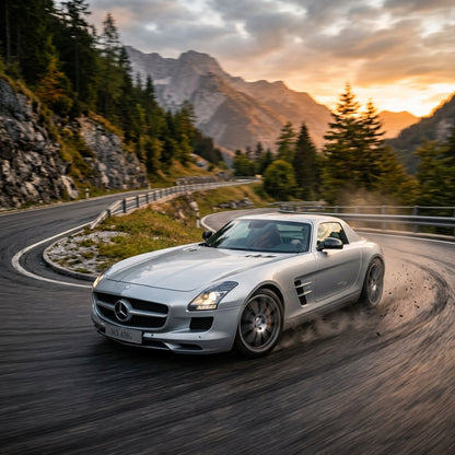 Action Shot: Mercedes Benz C-Class,E-Class,CLS-Class,CL-Class,SL-Class,S-Class,G-Class,SLS AMG Driving Fast