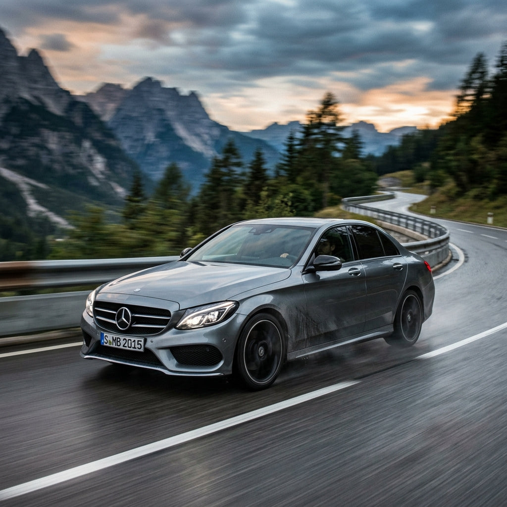 Action Shot: Mercedes Benz C-Class,GLC-Class Driving Fast