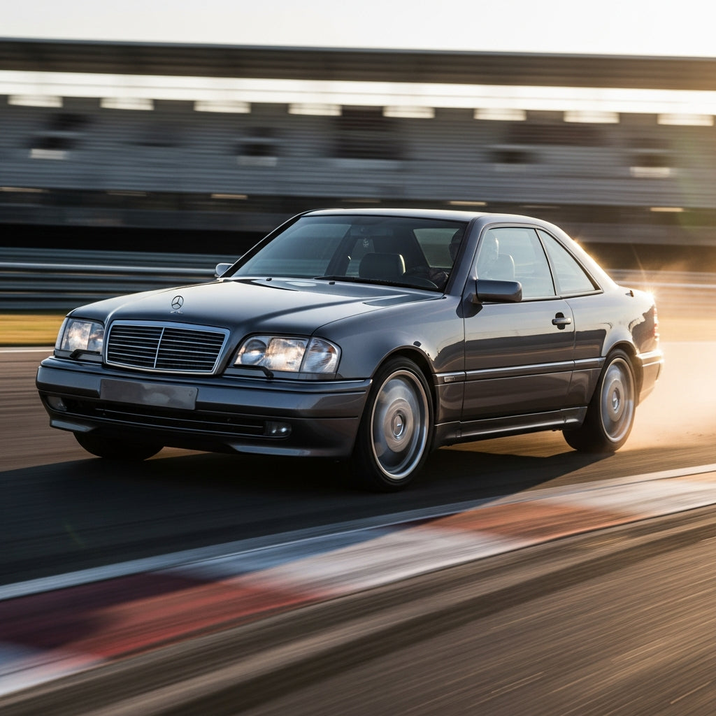 Action Shot: Mercedes Benz C-Class, SLK-Class Driving Fast