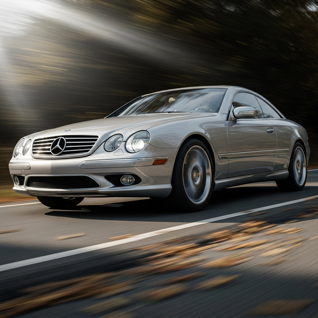 Action Shot: Mercedes Benz CL-Class Driving Fast