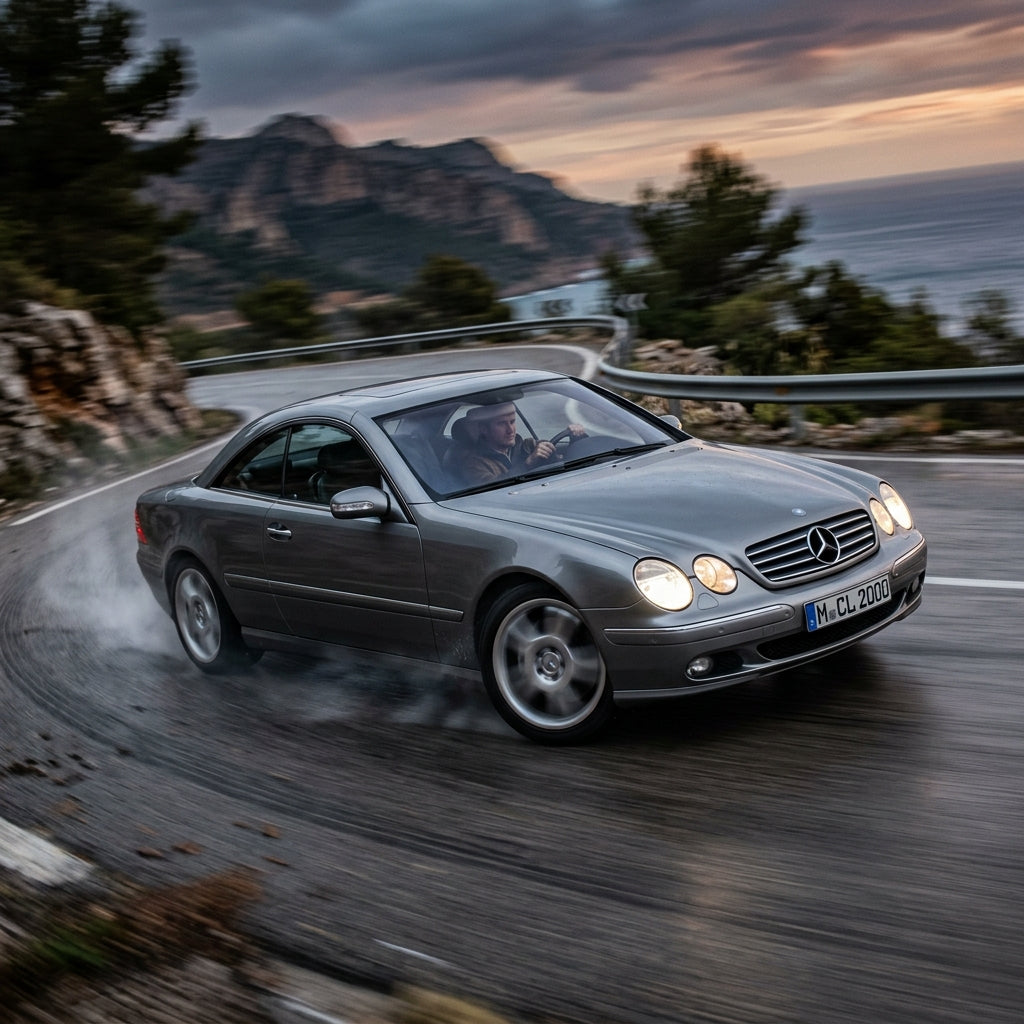 Action Shot: Mercedes Benz CL-Class Driving Fast