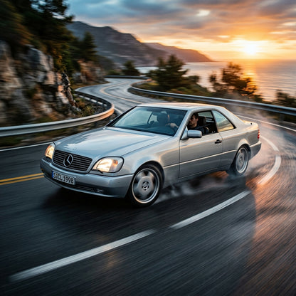 Action Shot: Mercedes Benz CL-Class Driving Fast