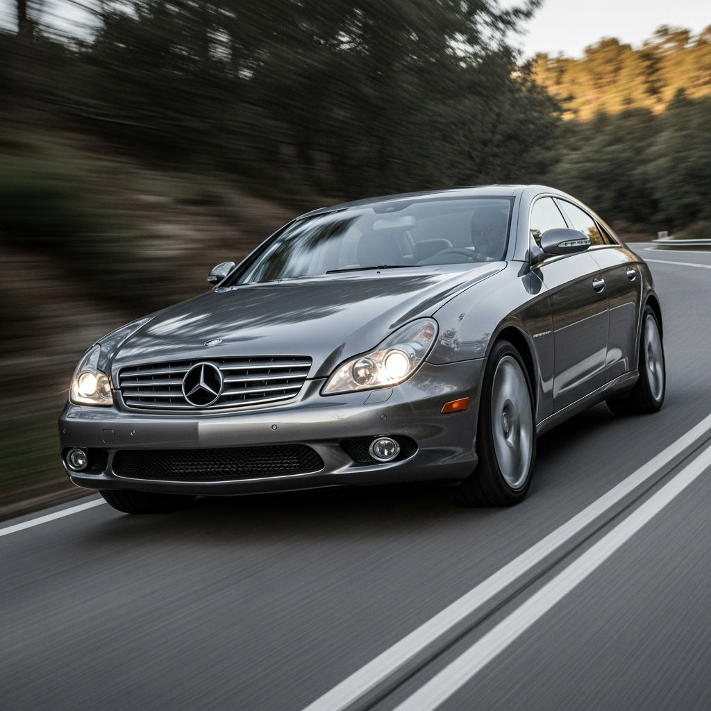 Action Shot: Mercedes Benz CLS-Class Driving Fast