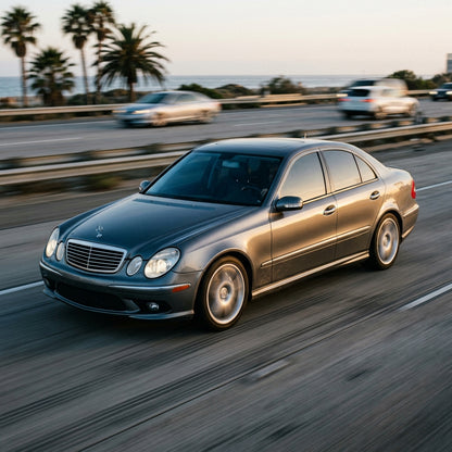 Action Shot: Mercedes Benz E-Class,CLS-Class,CL-Class,S-Class,SL-Class,G-Class Driving Fast