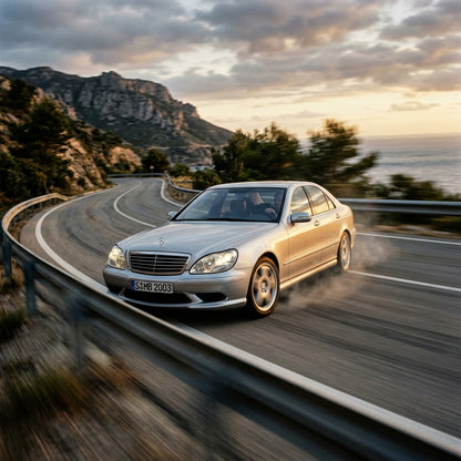 Action Shot: Mercedes Benz E-Class,CLS-Class,CL-Class,S-Class,SL-Class,G-Class Driving Fast