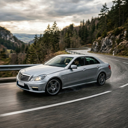 Action Shot: Mercedes Benz E-Class,CLS-Class,SL-Class,S-Class,GL-Class Driving Fast