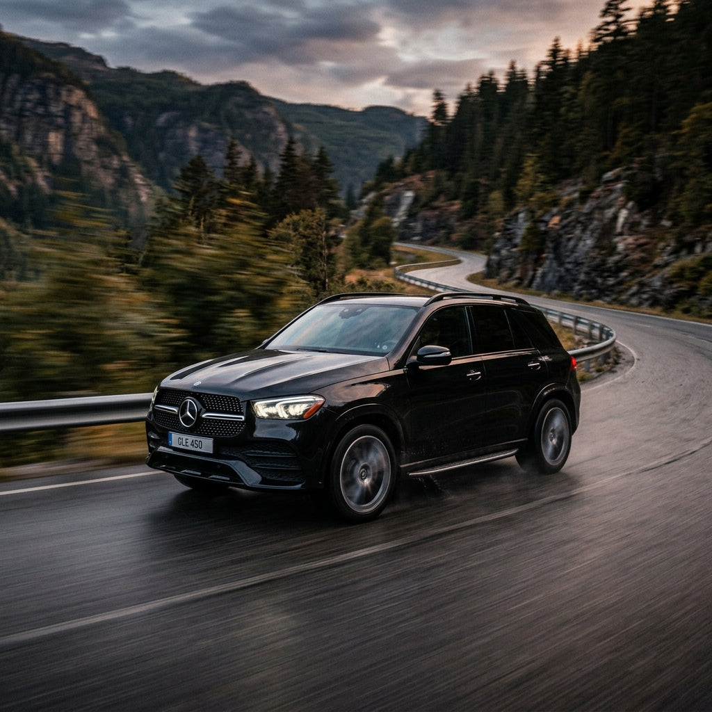Action Shot: Mercedes Benz E-Class,GLC-Class,GLE-Class,GLS-Class Driving Fast