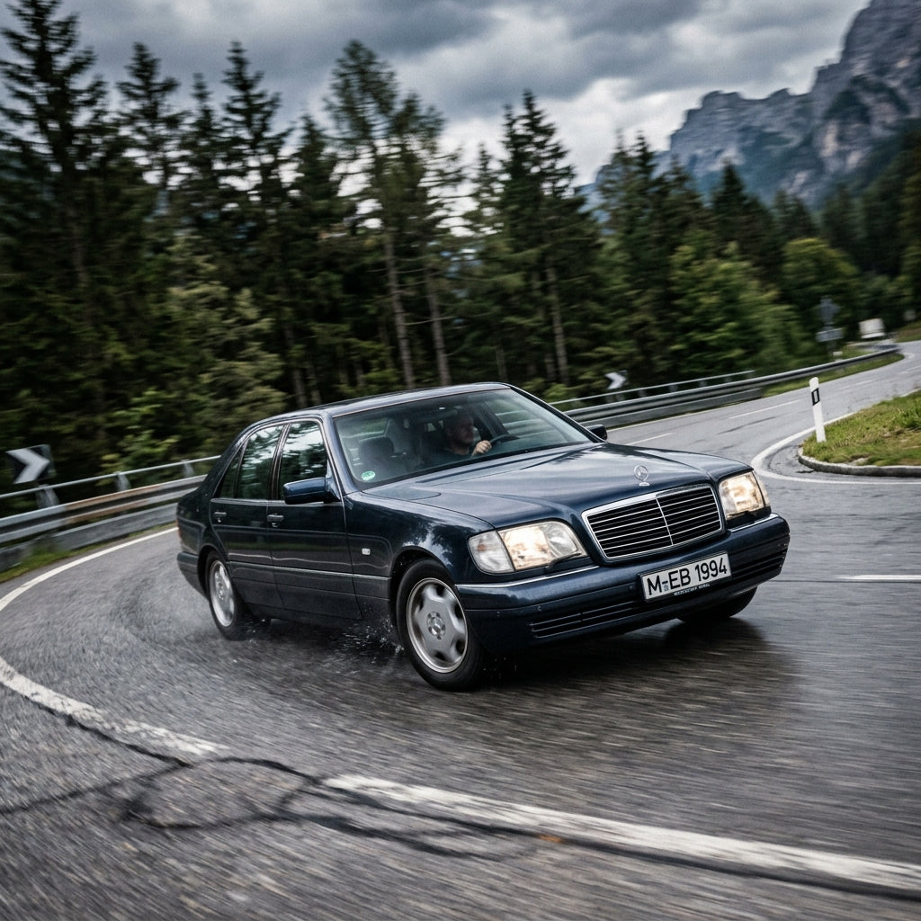 Action Shot: Mercedes Benz E-Class,S-Class,SL-Class Driving Fast