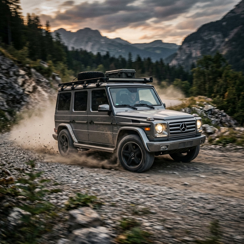 Action Shot: Mercedes Benz G-Class Driving Fast