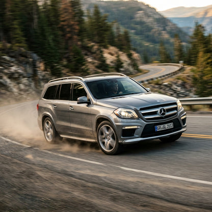 Action Shot: Mercedes Benz GL-Class Driving Fast