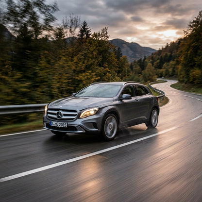 Action Shot: Mercedes Benz GLA-Class Driving Fast