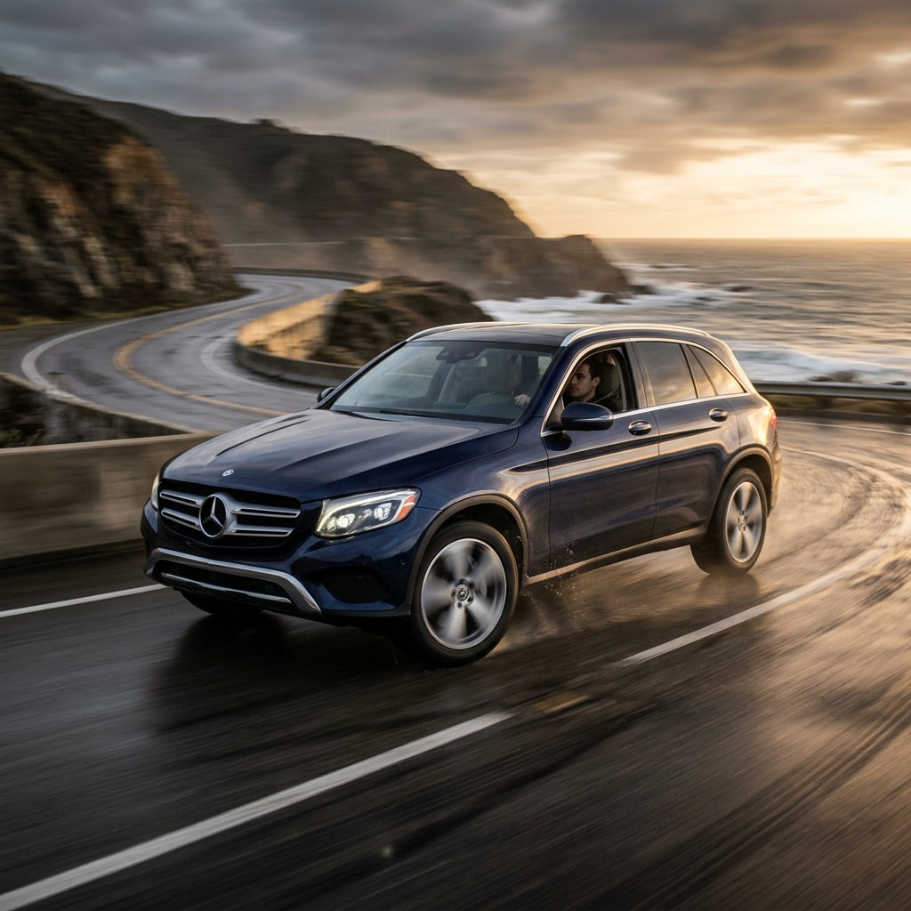Action Shot: Mercedes Benz GLC-Class Driving Fast