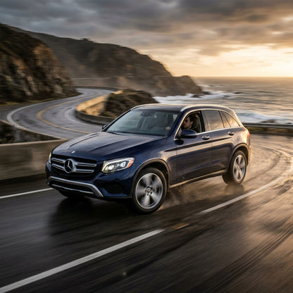 Action Shot: Mercedes Benz GLC-Class Driving Fast
