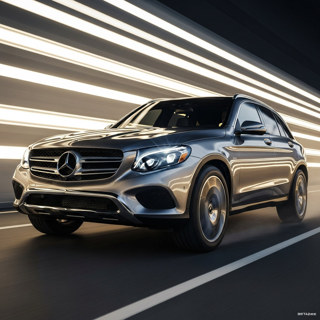 Action Shot: Mercedes Benz GLC-Class, C-Class Driving Fast