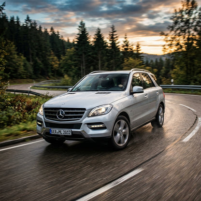 Action Shot: Mercedes Benz M-Class Driving Fast