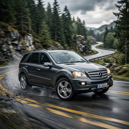 Action Shot: Mercedes Benz M-Class Driving Fast