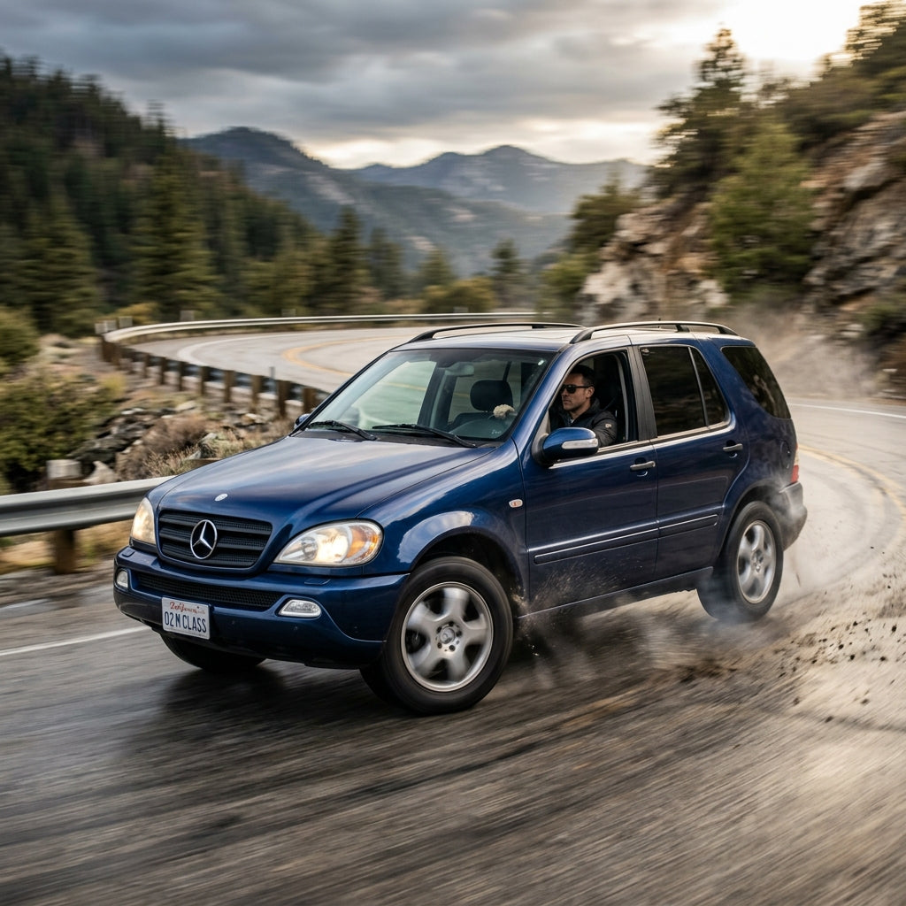 Action Shot: Mercedes Benz M-Class Driving Fast