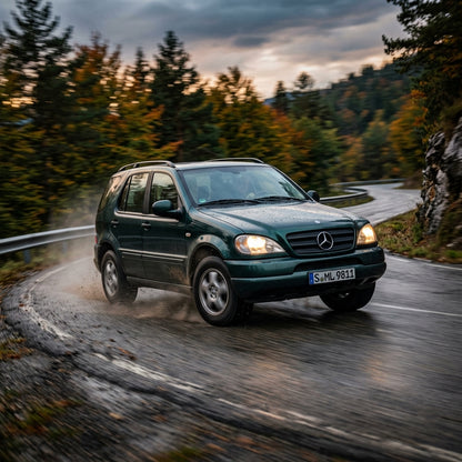 Action Shot: Mercedes Benz M-Class Driving Fast