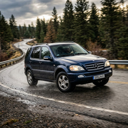 Action Shot: Mercedes Benz M-Class Driving Fast