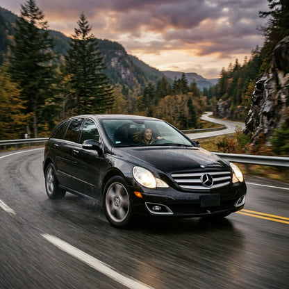 Action Shot: Mercedes Benz R-Class Driving Fast