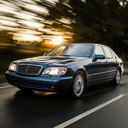 Action Shot: Mercedes Benz S-Class Driving Fast