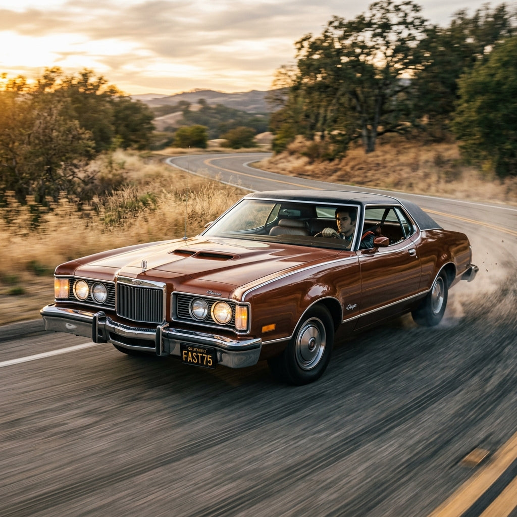 Action Shot: Mercury Cougar Driving Fast