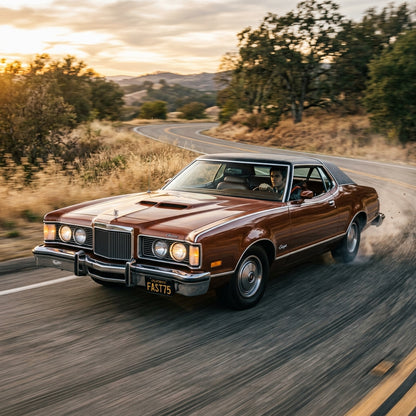 Action Shot: Mercury Cougar Driving Fast