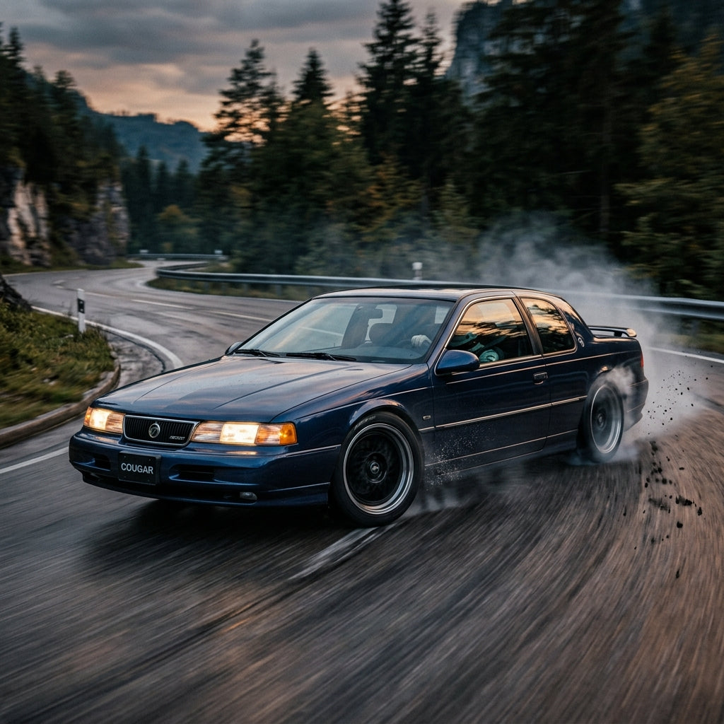 Action Shot: Mercury Cougar Driving Fast