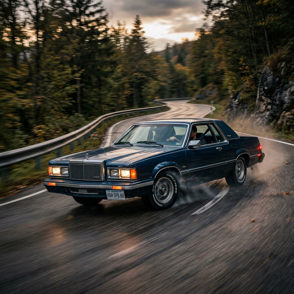 Action Shot: Mercury Cougar Driving Fast