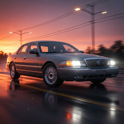 Action Shot: Mercury Grand Marquis Driving Fast