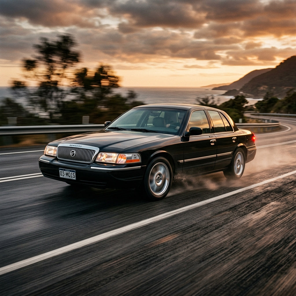 Action Shot: Mercury Grand Marquis Driving Fast
