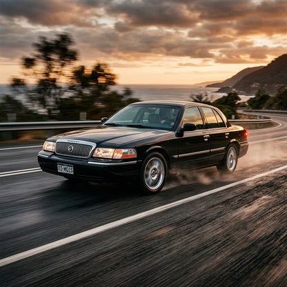 Action Shot: Mercury Grand Marquis Driving Fast