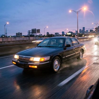Action Shot: Mercury Grand Marquis Driving Fast