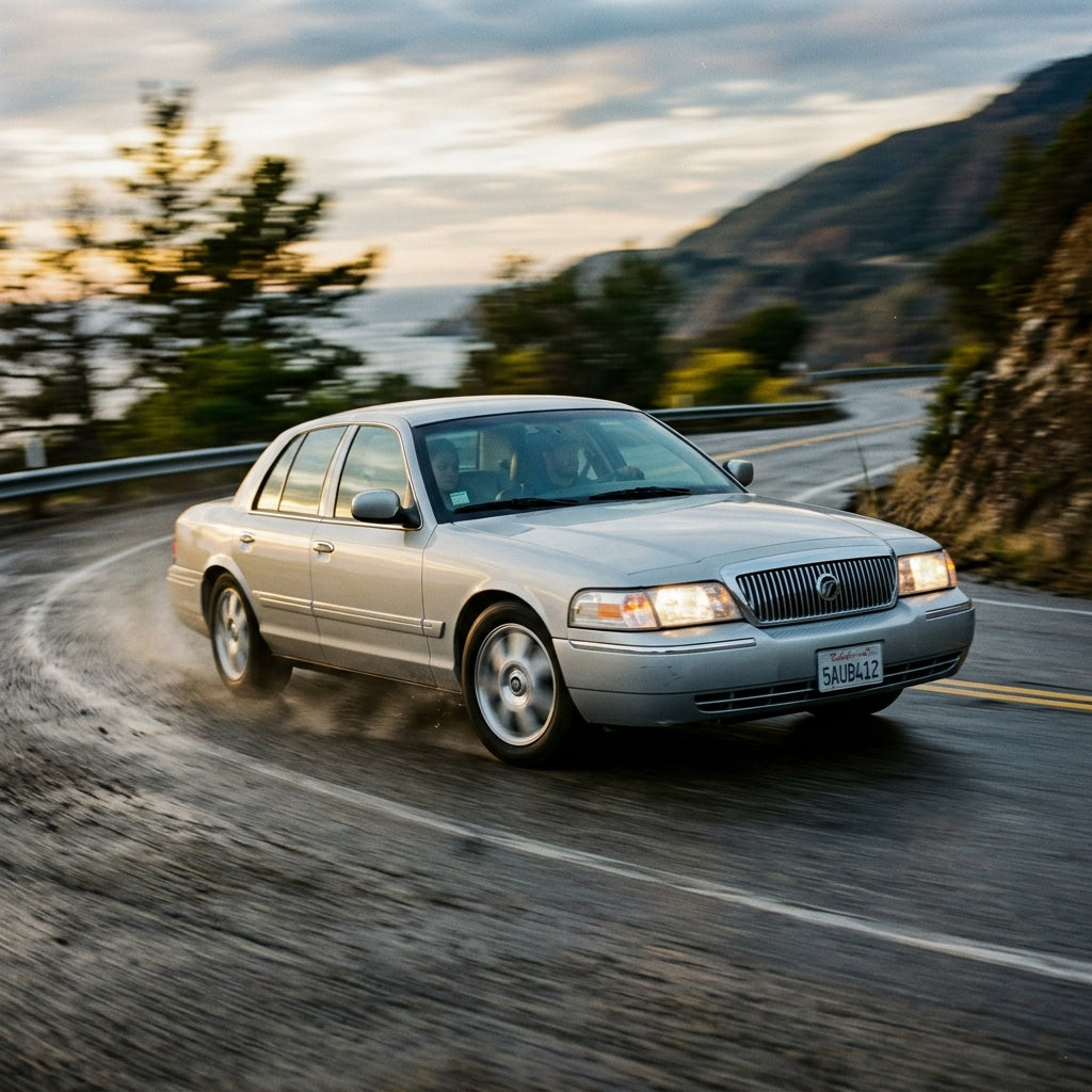 Action Shot: Mercury Grand Marquis Driving Fast